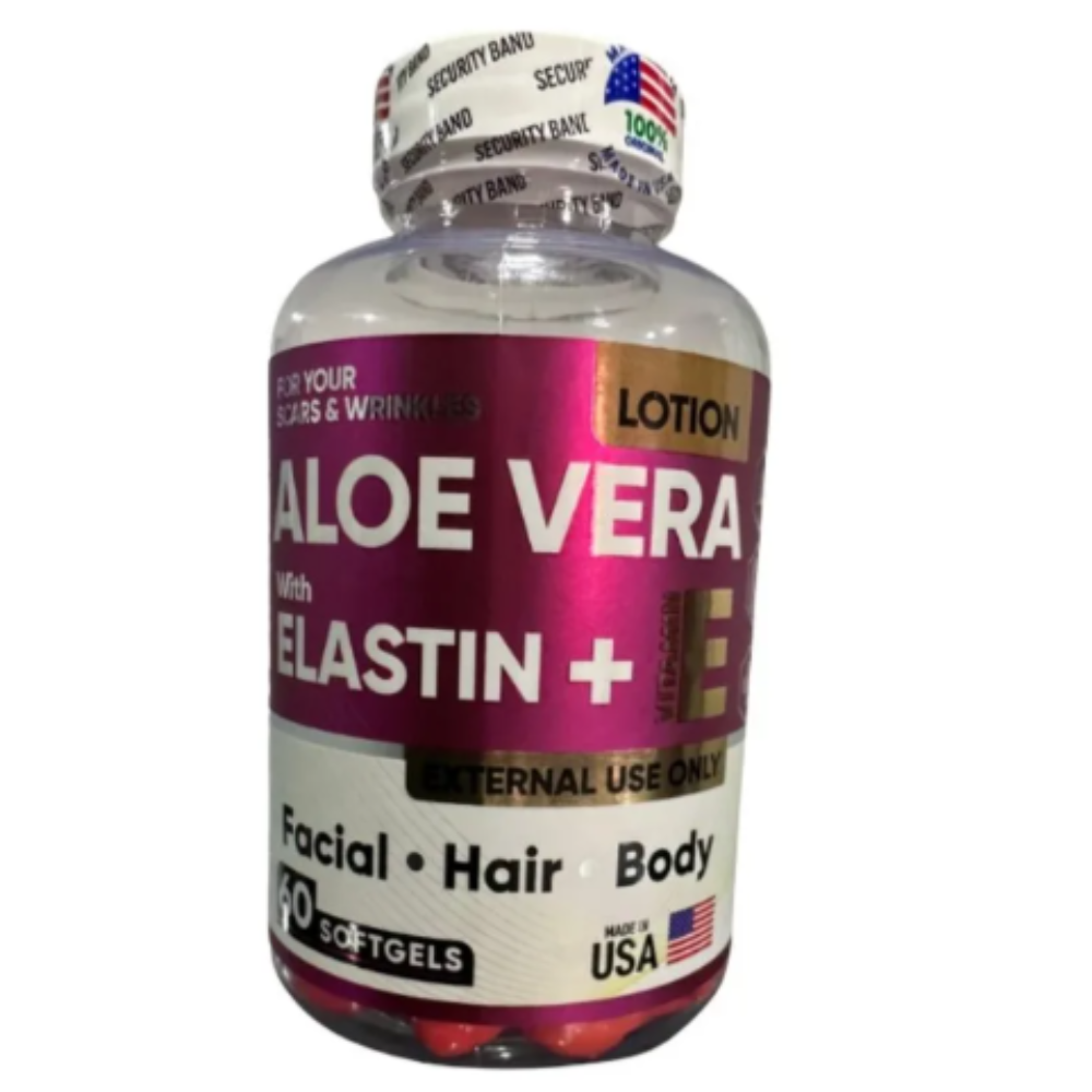 Aloe vera con Elastina + Vitamina E - Piel Firme, Suave y Radiante